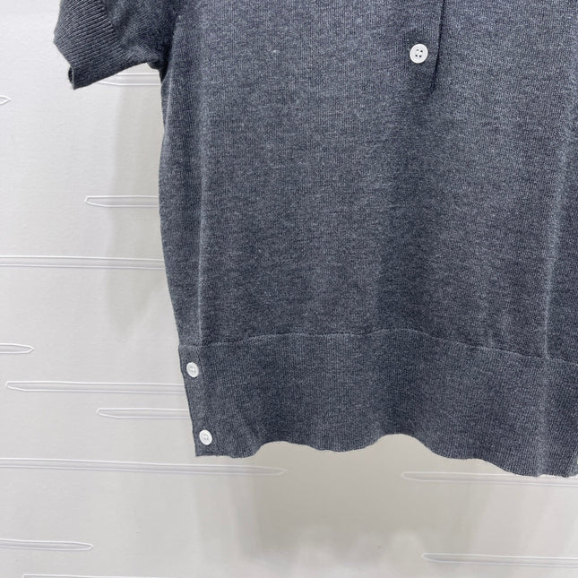 THOM 26S SHORT SLEEVE POLO KNIT TOP STYLE 257