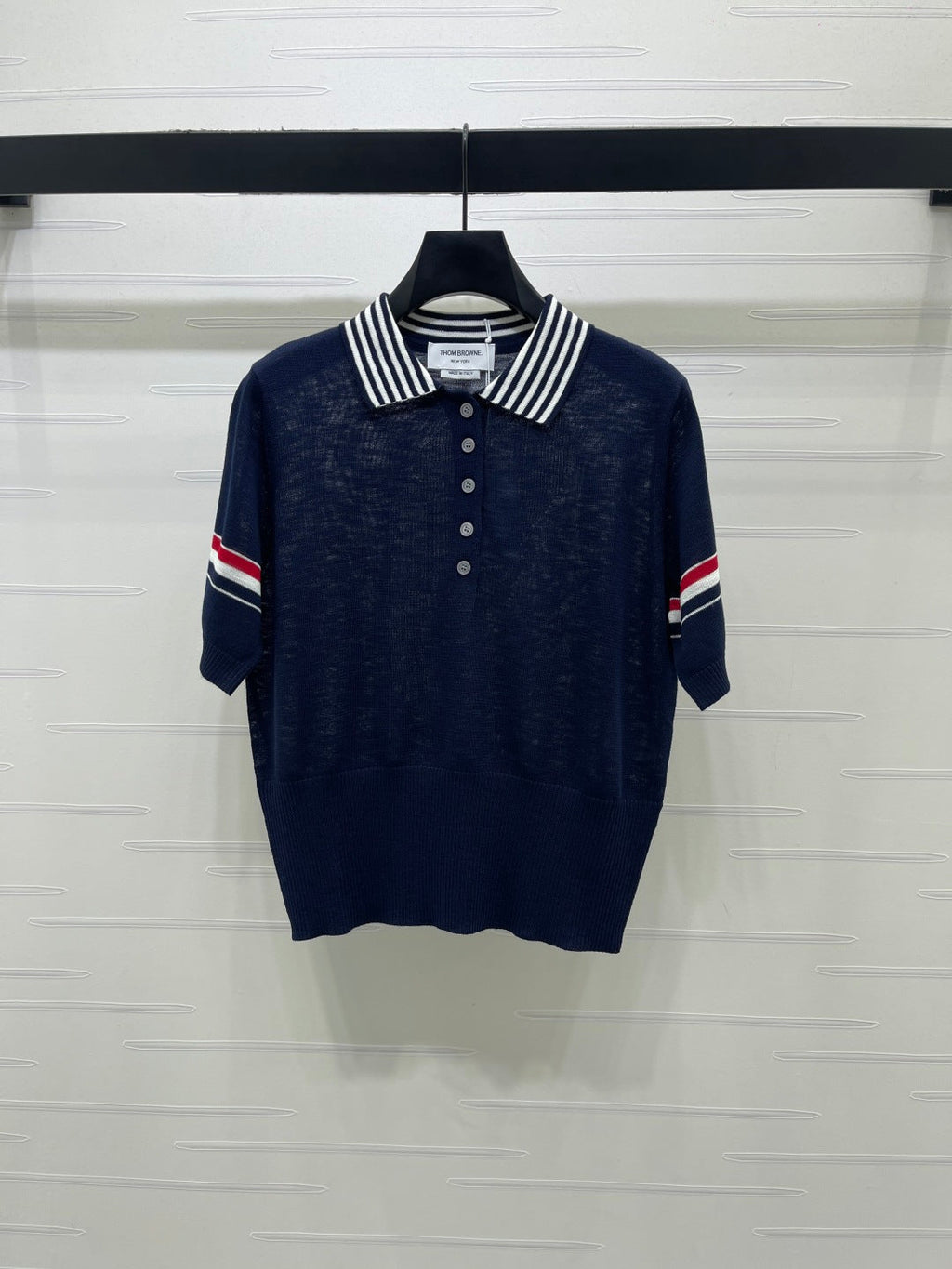 THOM 26S SHORT SLEEVE POLO KNIT TOP STYLE 258