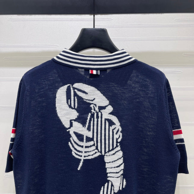 THOM 26S SHORT SLEEVE POLO KNIT TOP STYLE 258