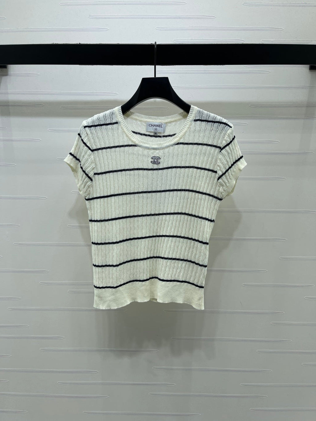 CHANEL 26S SHORT-SLEEVE KNIT TOP 1342