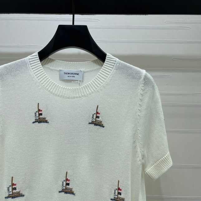 THOM 26S SHORT-SLEEVE KNIT TOP STYLE 223