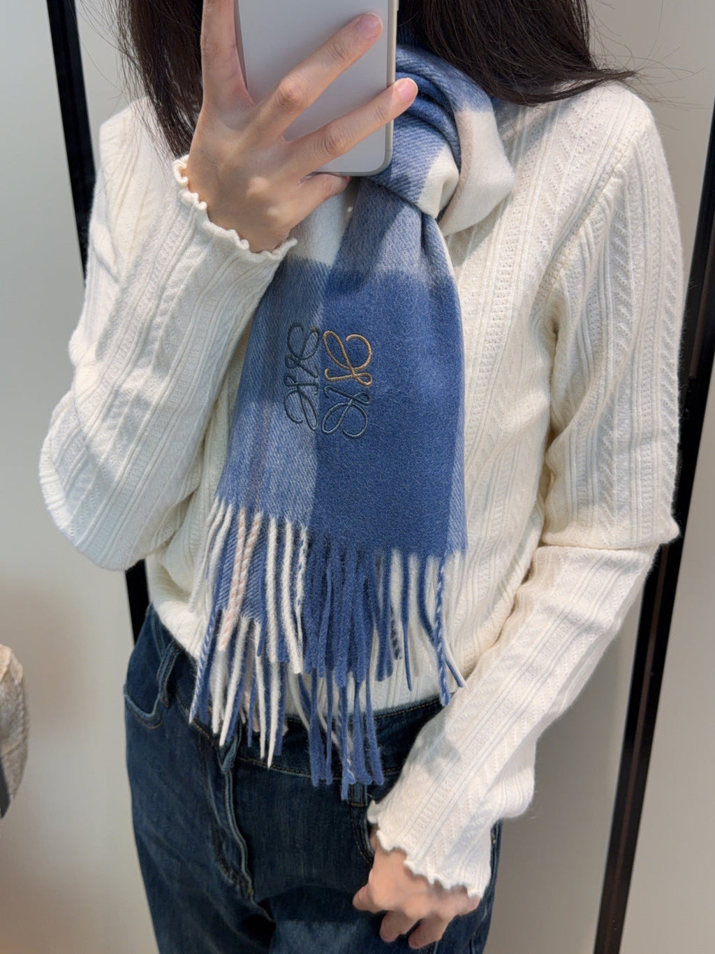LOEWE 26S SCARF 180 IN CASHMERE 185001