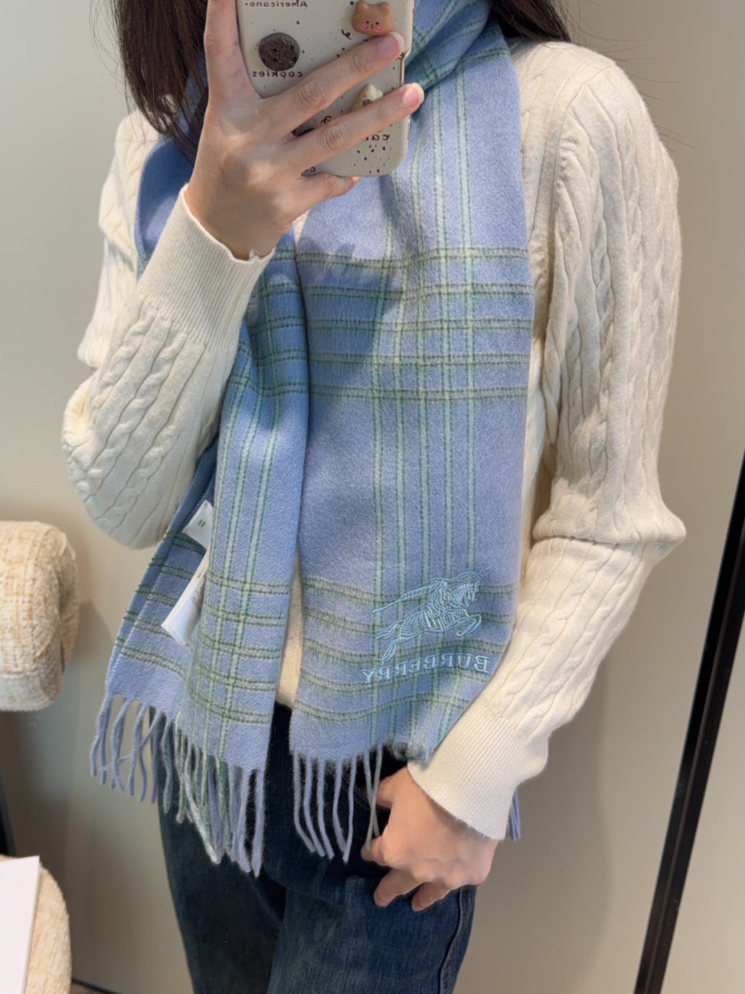 BURBERRY 26S SCARF 180CM IN CASHMERE 215217
