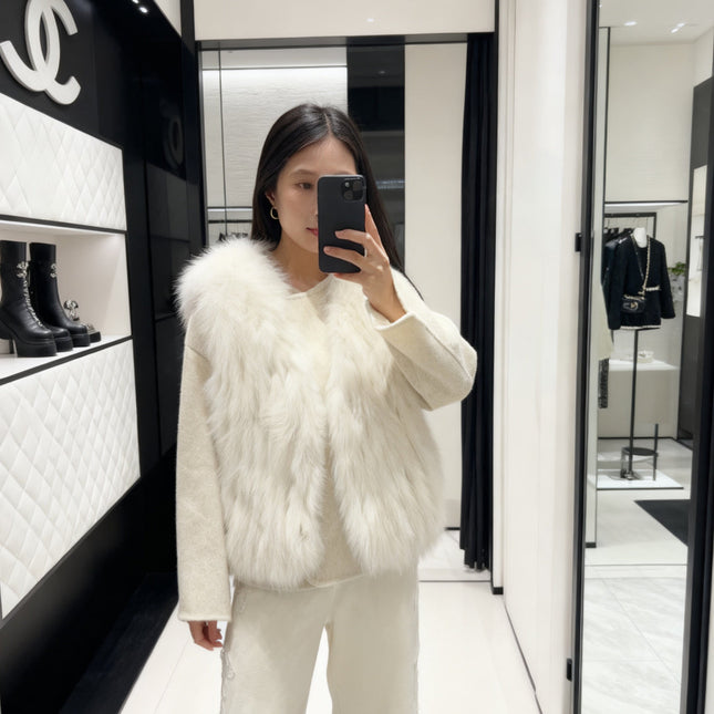 CHANEL 25S REVERSIBLE FOX FUR JACKET 592
