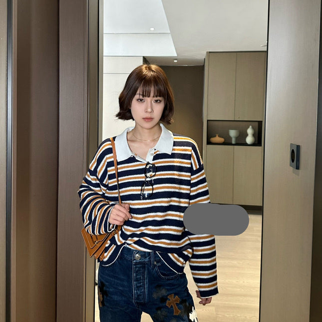 CHANEL 25S KNIT STRIPED POLO 588
