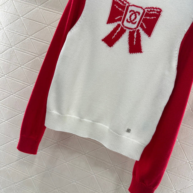 CHANEL 25S LONG-SLEEVE ROUND-NECK SWEATER 507