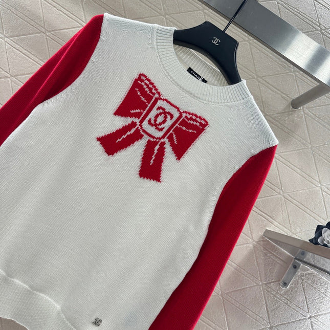 CHANEL 25S LONG-SLEEVE ROUND-NECK SWEATER 507