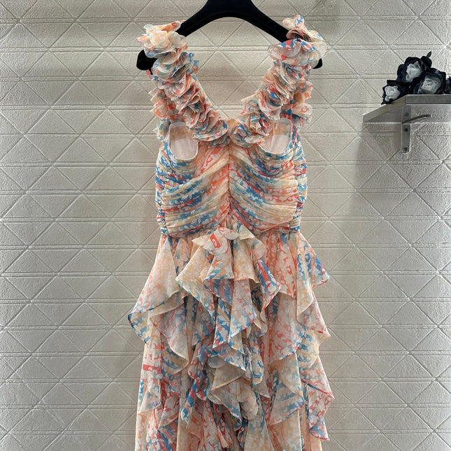 CHANEL 25S CAMELLIA LAYERED DRESS 651