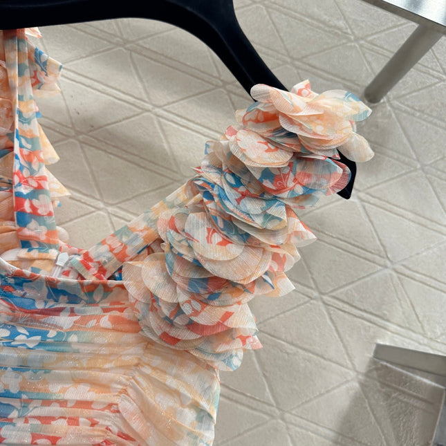 CHANEL 25S CAMELLIA LAYERED DRESS 651