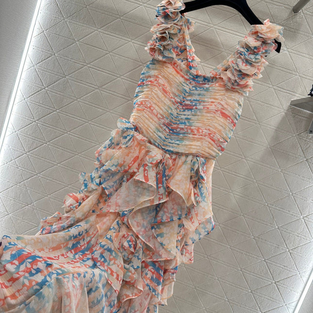 CHANEL 25S CAMELLIA LAYERED DRESS 651