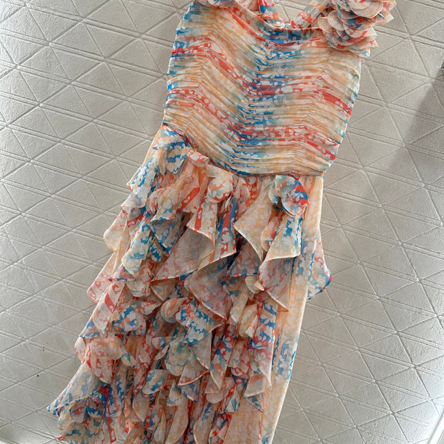 CHANEL 25S CAMELLIA LAYERED DRESS 651