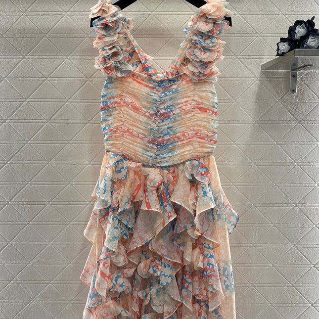 CHANEL 25S CAMELLIA LAYERED DRESS 651