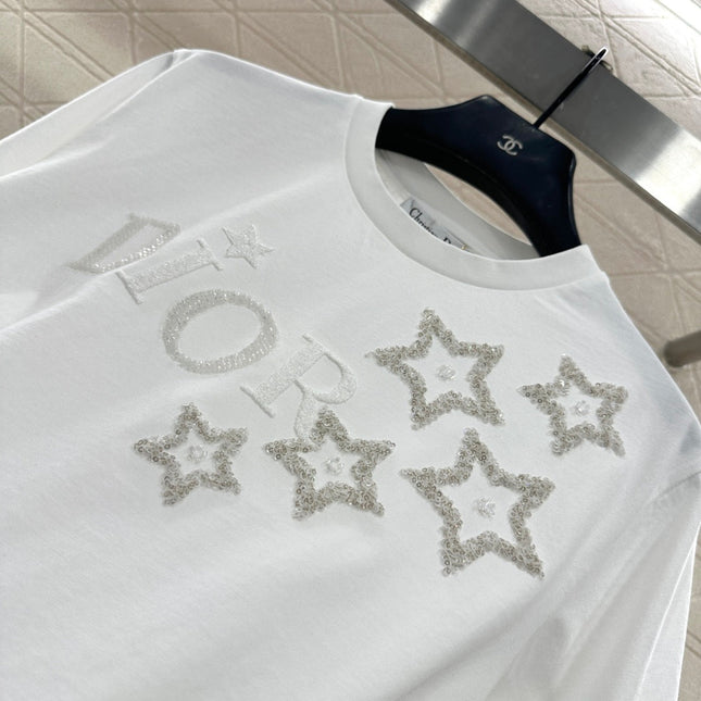 DIOR 25S ROUND-NECK SEQUIN T-SHIRT 731