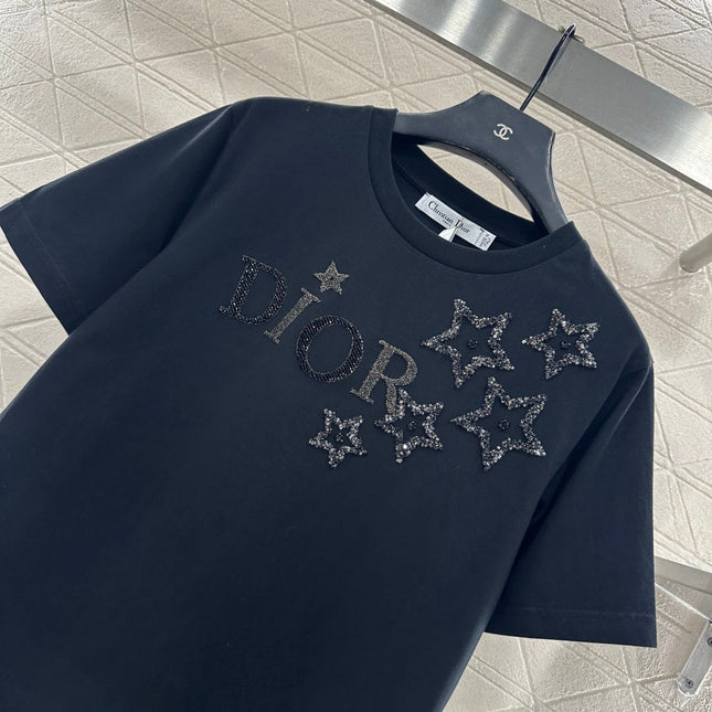 DIOR 25S ROUND-NECK SEQUIN T-SHIRT 730