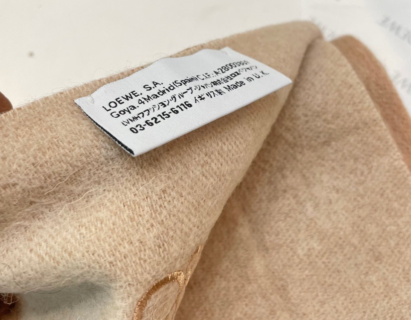 LOEWE 26S SCARF 190 IN CASHMERE 863680
