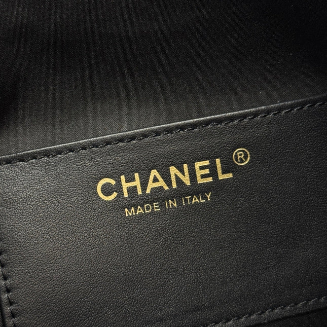 CHANEL 25S HOBO BAG 30 IN BLACK CAVIAR