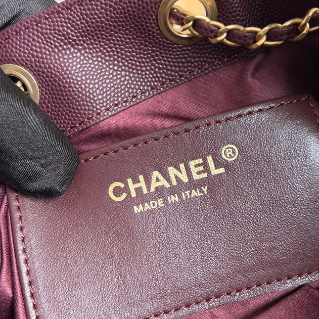 CHANEL 25S HOBO BAG 30 IN DARK RED CAVIAR