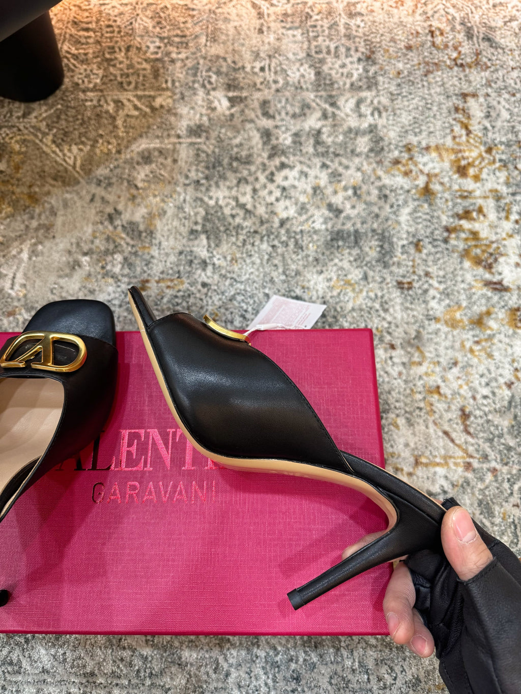 VALENTINO 26S HIGH HEEL SANDALS 105 MM IN BLACK CALFSKIN