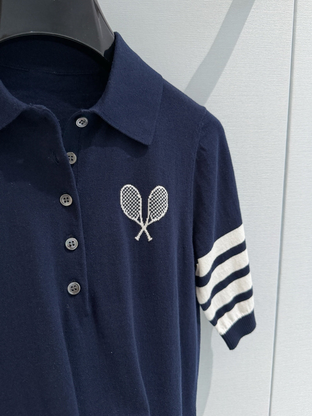 THOM 26S SHORT SLEEVE POLO KNIT TOP STYLE 265