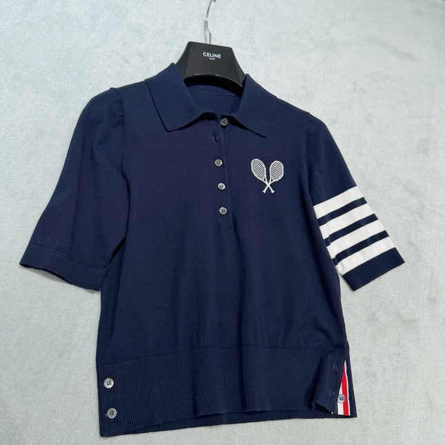 THOM 26S SHORT SLEEVE POLO KNIT TOP STYLE 265