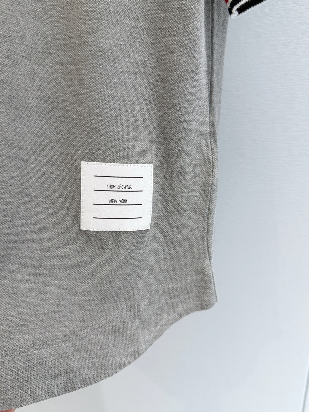 THOM 26S GRAY STRIPED POLO SHIRT STYLE 201