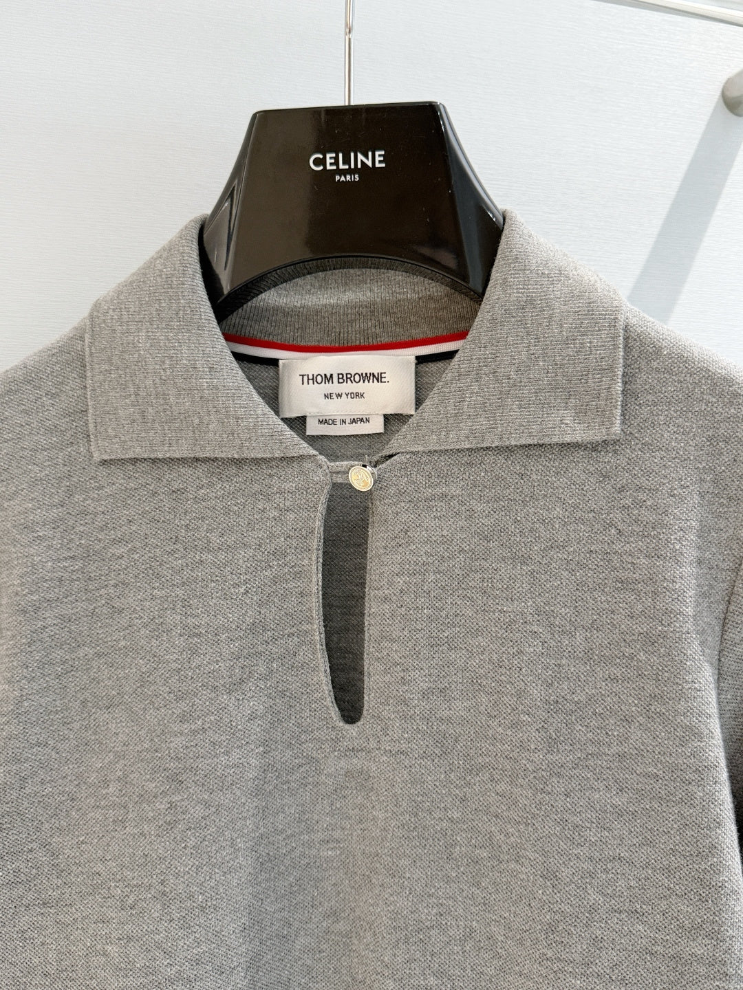 THOM 26S GRAY STRIPED POLO SHIRT STYLE 201