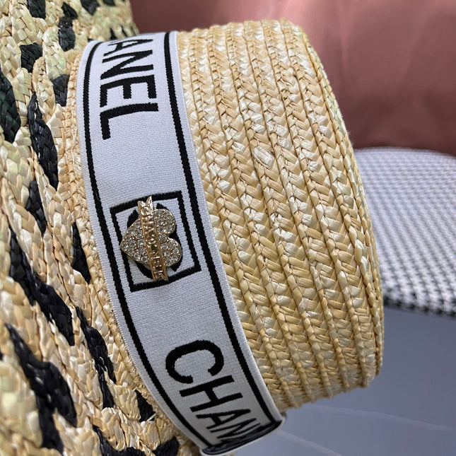 CHANEL 26S BOATER STRAW HAT 337946