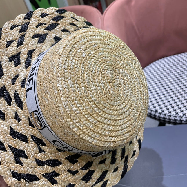 CHANEL 26S BOATER STRAW HAT 337946