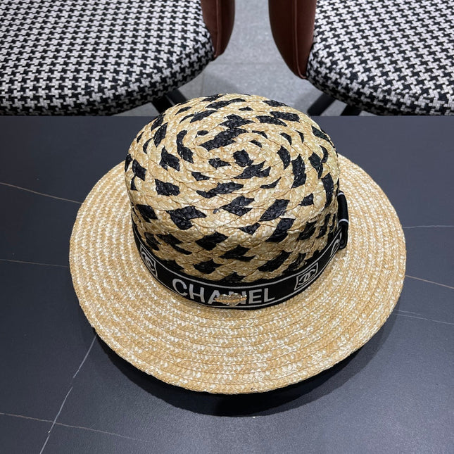 CHANEL 26S BOATER STRAW HAT 337947