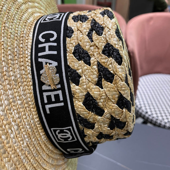 CHANEL 26S BOATER STRAW HAT 337947