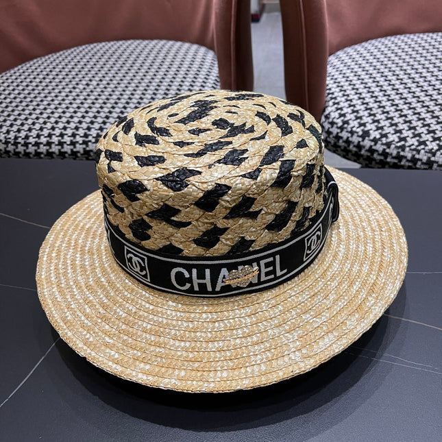CHANEL 26S BOATER STRAW HAT 337947