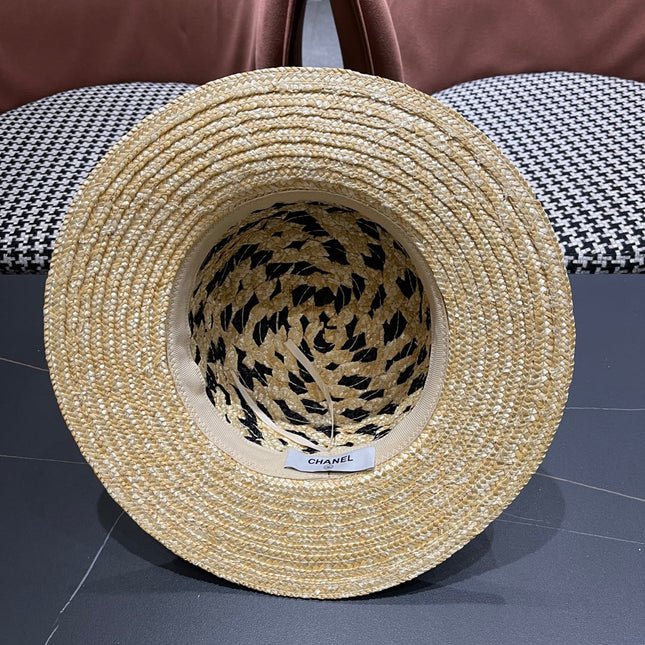 CHANEL 26S BOATER STRAW HAT 337947