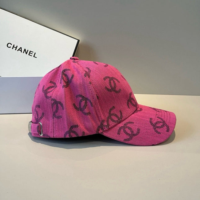 CHANEL 26S PATTERNED DENIM BASEBALL CAP 337793