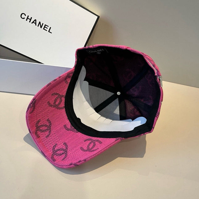 CHANEL 26S PATTERNED DENIM BASEBALL CAP 337793