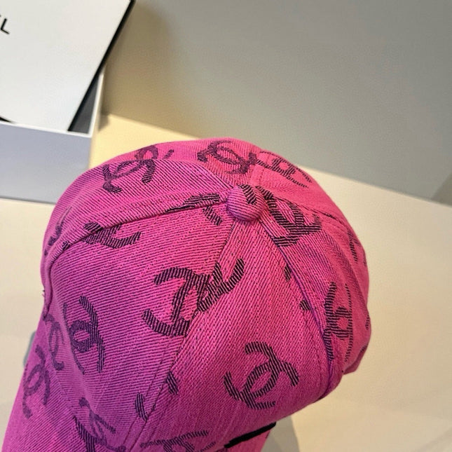 CHANEL 26S PATTERNED DENIM BASEBALL CAP 337793