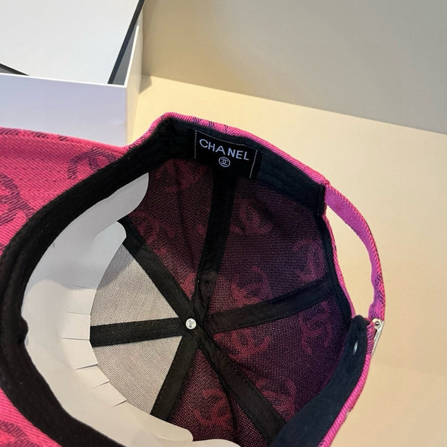 CHANEL 26S PATTERNED DENIM BASEBALL CAP 337793