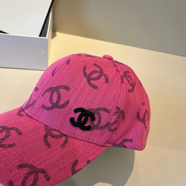 CHANEL 26S PATTERNED DENIM BASEBALL CAP 337793