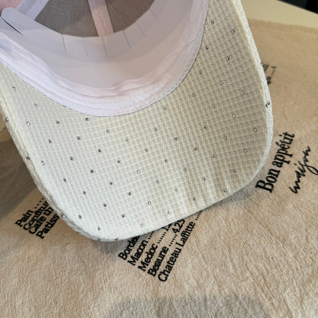 CHANEL 26S CRYSTAL-EMBELLISHED BASEBALL CAP 337795