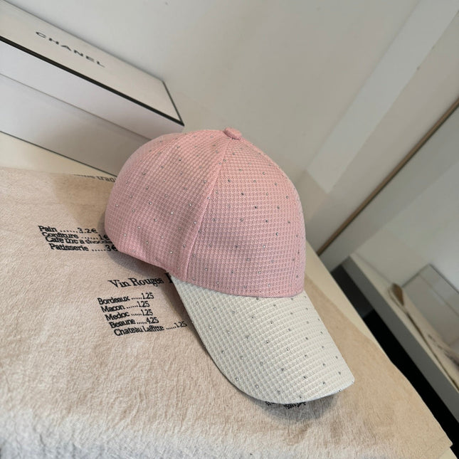 CHANEL 26S CRYSTAL-EMBELLISHED BASEBALL CAP 337795