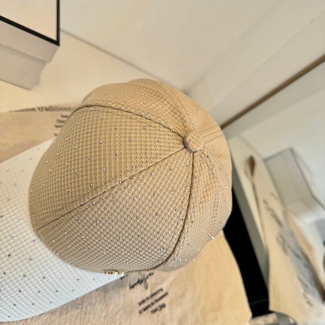 CHANEL 26S CRYSTAL-EMBELLISHED BASEBALL CAP 337796