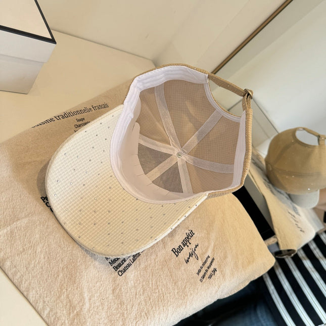 CHANEL 26S CRYSTAL-EMBELLISHED BASEBALL CAP 337796