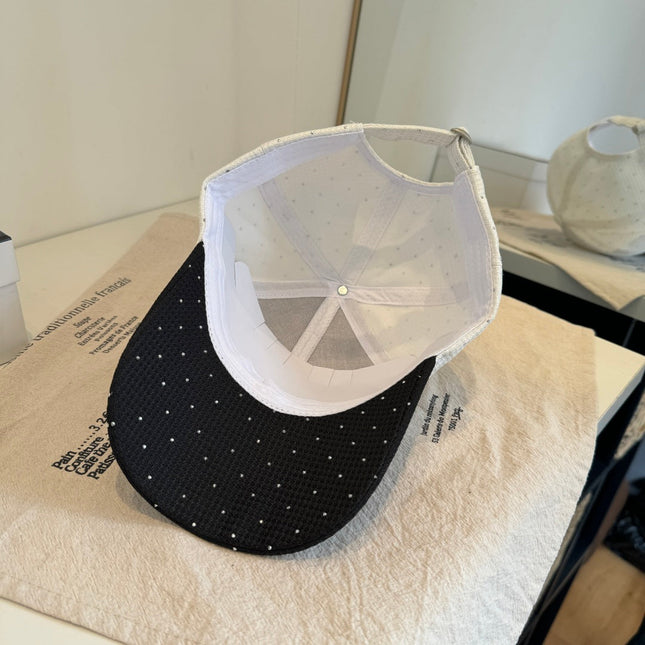 CHANEL 26S CRYSTAL-EMBELLISHED BASEBALL CAP 337797
