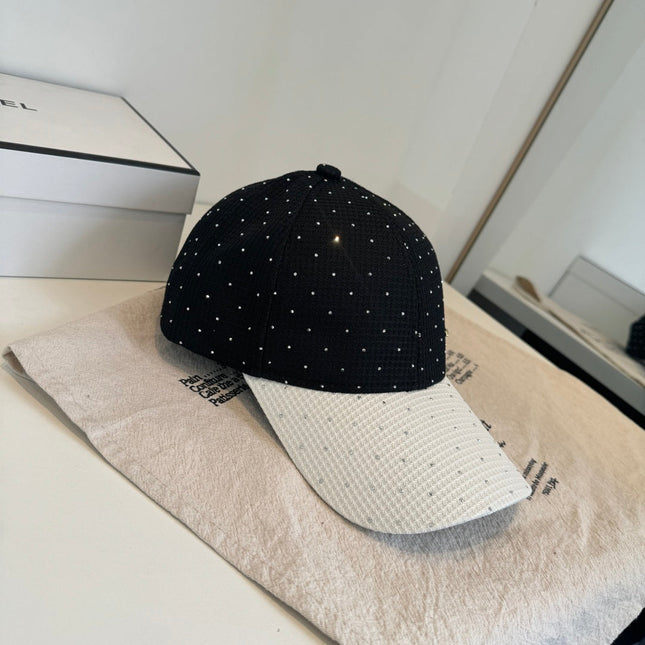 CHANEL 26S CRYSTAL-EMBELLISHED BASEBALL CAP 337798
