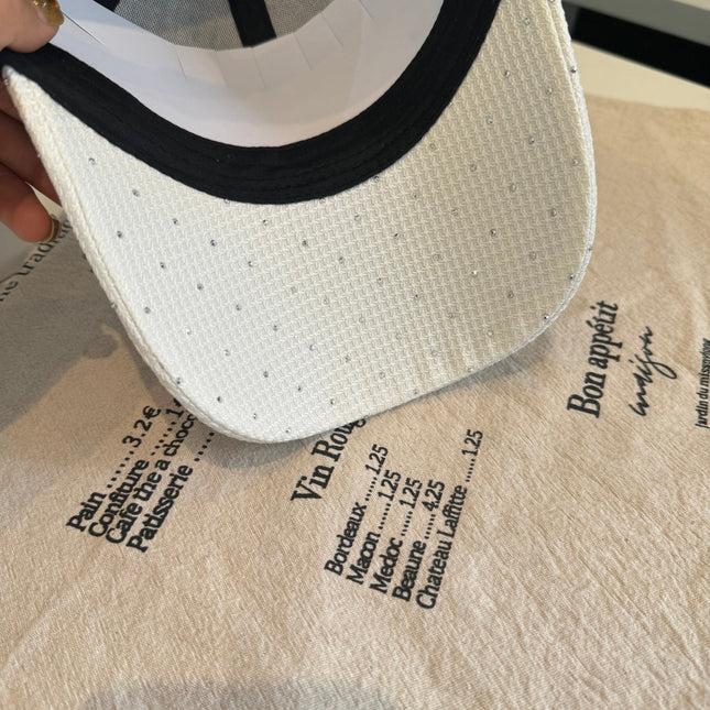 CHANEL 26S CRYSTAL-EMBELLISHED BASEBALL CAP 337798