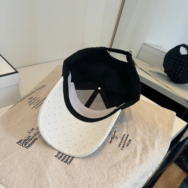 CHANEL 26S CRYSTAL-EMBELLISHED BASEBALL CAP 337798