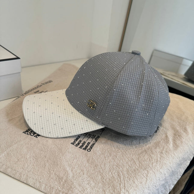 CHANEL 26S CRYSTAL-EMBELLISHED BASEBALL CAP 337799