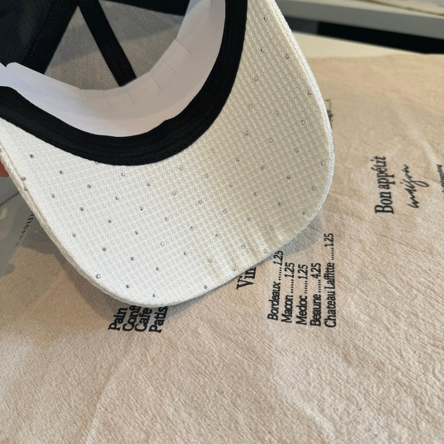 CHANEL 26S CRYSTAL-EMBELLISHED BASEBALL CAP 337799