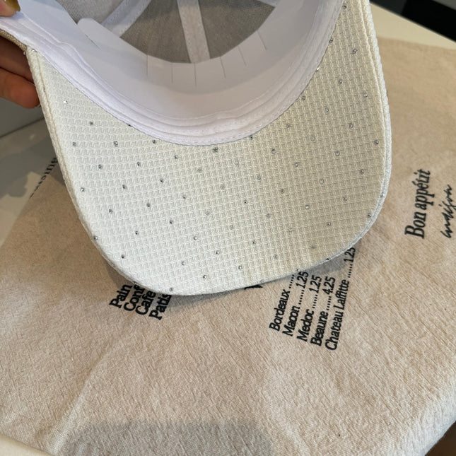 CHANEL 26S CRYSTAL-EMBELLISHED BASEBALL CAP 337802