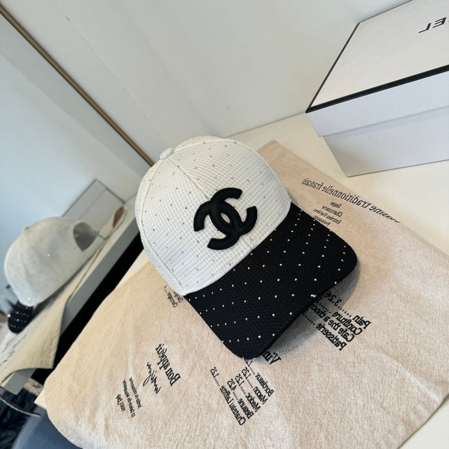 CHANEL 26S CRYSTAL-EMBELLISHED BASEBALL CAP 337803