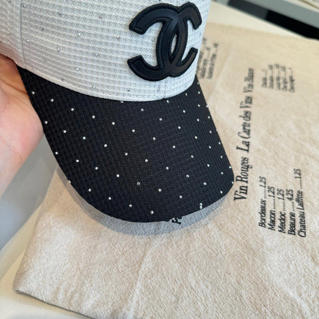 CHANEL 26S CRYSTAL-EMBELLISHED BASEBALL CAP 337803